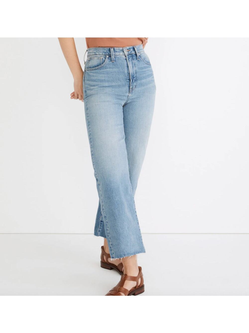 Madewell The Perfect Vintage Wide-Leg Crop Jean in Catlin Wash size 30